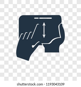 Tablet vector icon isolated on transparent background, Tablet transparency logo concept