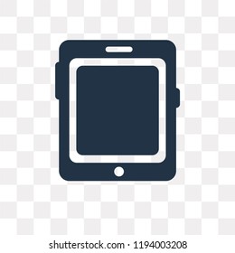Tablet vector icon isolated on transparent background, Tablet transparency concept can be used web and mobile
