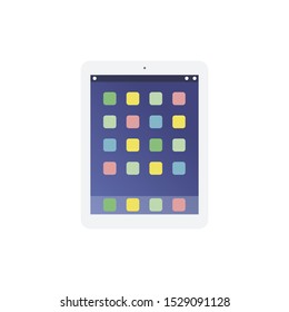 tablet vector icon isolated on a white background