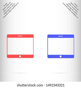 tablet  vector icon , Lorem ipsum flat design