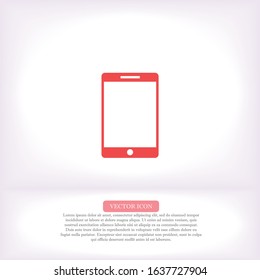 TABLET vector icon , lorem ipsum Flat design
