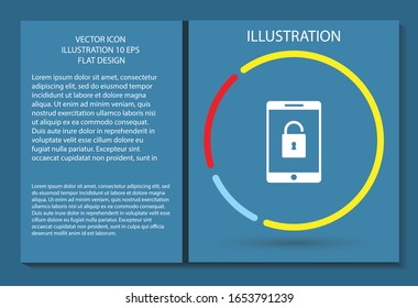 Icono vector TABLET , lorem ipsum Diseño plano