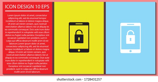 TABLET vector icon , lorem ipsum Flat design