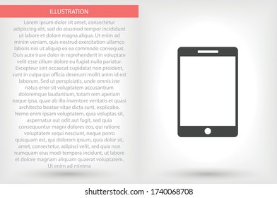 TABLET vector icon , lorem ipsum Flat design