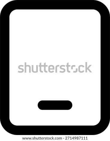 Tablet vector icon in modern style, mobile digital device and touchscreen technology illustration. Line Icon