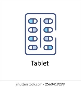 Tablet vector icon stock illustration