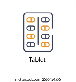 Tablet vector icon stock illustration