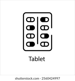 Tablet vector icon stock illustration