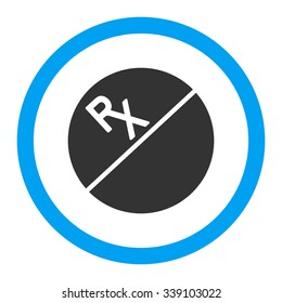 Tablet vector icon. Style is bicolor flat rounded symbol, blue and gray colors, rounded angles, white background.