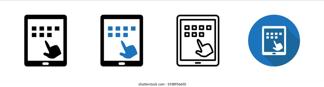 Tablet vector icon symbol design