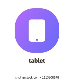 Tablet vector icon for web and mobile applications