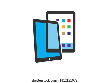 Tablet vector isolated on white background