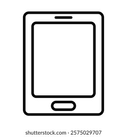 Tablet Vector Line Icon Design