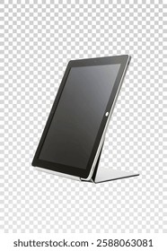 Tablet, tablet vector on transparent background, realistic tablet from different angles vector, png.