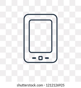 Tablet vector outline icon isolated on transparent background, high quality linear Tablet transparency concept can be used web and mobile