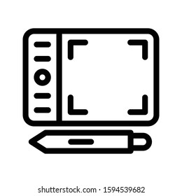 tablet vector thin line icon 