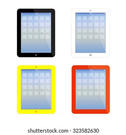 Tablet in vector.Smartphone in vector on a white background.Vector illustration of a smartphone.Tablet logo.