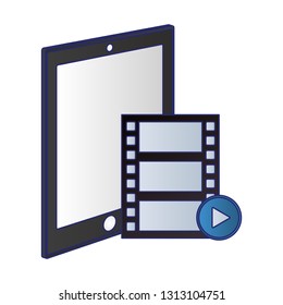 tablet and video player symbol