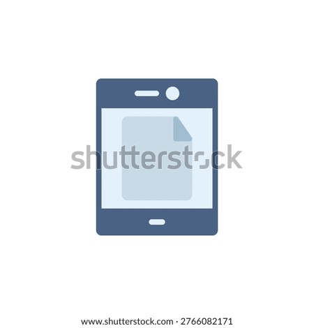 Tablet view mode icon for mobile pad device preview. Tablet screen symbol for web design or app testing interface.