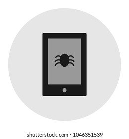tablet virus icon vector