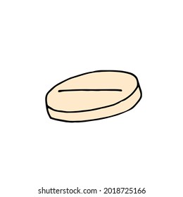 Comprimido. Vitaminas. Medicina. Tratamiento. La medicina. Vector. Doodle. Ilustración dibujada a mano.