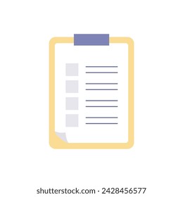 Tablet with votes, voting, habits tracker. vector illustration