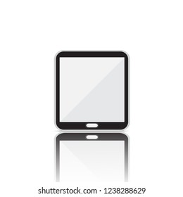 tablet whit white background vector concept