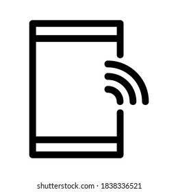 Tabletts-Wifi-Symbol oder -Logo einzeln auf Zeichensymbolen, Vektorgrafik - hochwertige Vektorsymbole auf schwarzem Hintergrund
