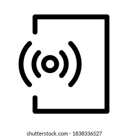 Tabletts-Wifi-Symbol oder -Logo einzeln auf Zeichensymbolen, Vektorgrafik - hochwertige Vektorsymbole auf schwarzem Hintergrund
