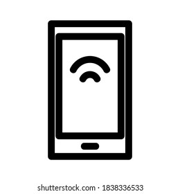 tablet wifi icon or logo isolated sign symbol vector illustration - high quality black style vector icons
