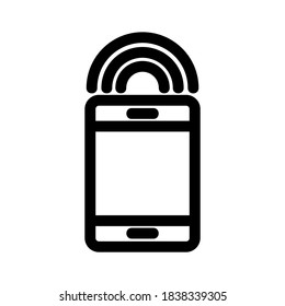 tablet wifi icon or logo isolated sign symbol vector illustration - high quality black style vector icons
