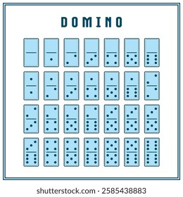 tabletop domino game for laser cutting, printing and cutting