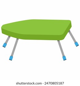 Tabletop ironing board vector cartoon illustration isolated on a white background.
