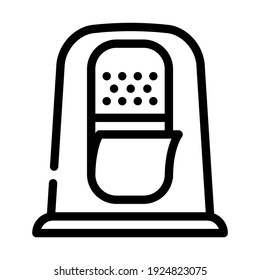 tabletop wipe dispenser line icon vector. tabletop wipe dispenser sign. isolated contour symbol black illustration