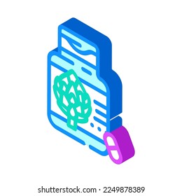 tablets artichoke isometric icon vector. tablets artichoke sign. isolated symbol illustration