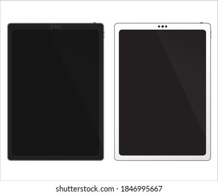 Tablets in black and white front models