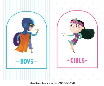 Tablets of boys and girls.