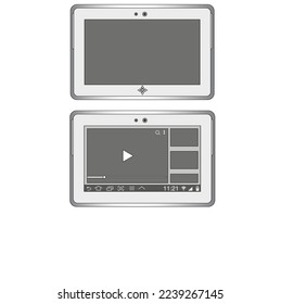 tablets. Computer. Vector Illustration. Drawing.