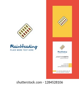 Tablets  Creative Logo and business card. vertical Design Vector