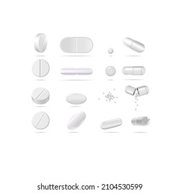 Tablets of different sizes on a white background. Set.