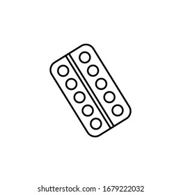 Tablets. Doodle icon. Drawing by hand. Coloring book. Vector illustration.