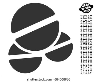 Tablets icon with black bonus job symbols. Tablets vector illustration style is a flat gray iconic element for web design, app user interfaces.
