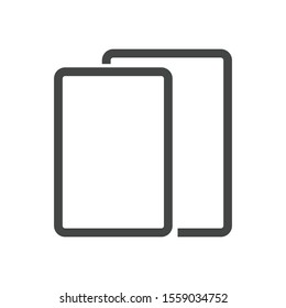 Tablets icon isolated on white background. Responsive symbol modern, simple, vector, icon for website design, mobile app, ui. Vector Illustration