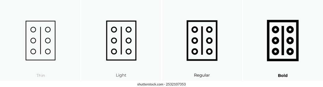 tablets icon. Thin, Light Regular And Bold style design isolated on white background