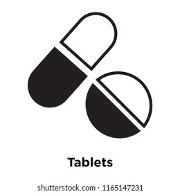 Tablets icon vector isolated on white background, Tablets transparent sign , medical health symbols