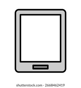 Ilustración vectorial de iconos de color lineal de tabletas