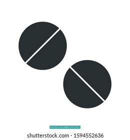tablets medicine icon vector illustration logo template for many purpose. Isolated on white background.