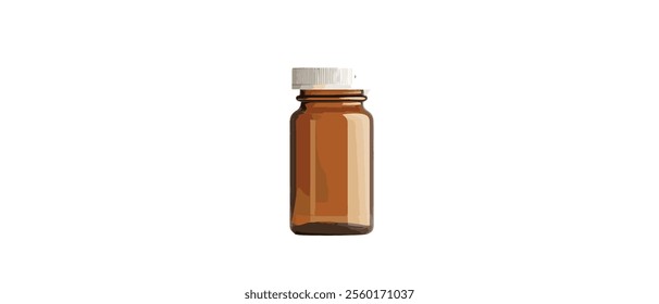 Tablets and medicine pills bottle illustration 