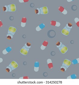 tablets and medicines seamless pattern