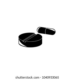 tablets and pills icon. Elements of dental icon. Premium quality graphic design. Signs and symbol collection icon for websites, web design, mobile app, info graphics on white background